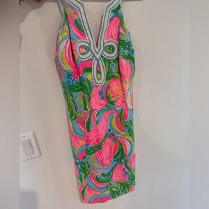 Lilly Pulitzer Pink and Green Floral Dress